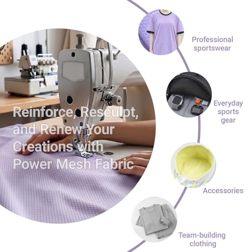 Bird Eye Mesh Jersey 5 Yards 65" Wide Light Purple - color: Light Purple, size: 65'' x5 yard