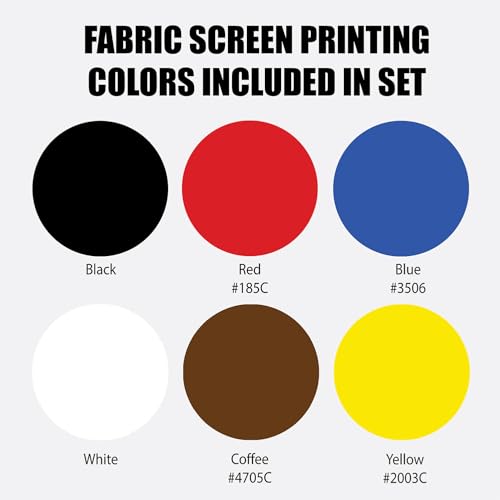Shineone, Chalk Ink, Fabric Ink, Screen Printing Ink Set, 6 Colors, 3OZ | Paint ink Permanent ink with 3pcs Squeegees, 6-Colors, 3OZ for Fabric, Paper and Cardboard.