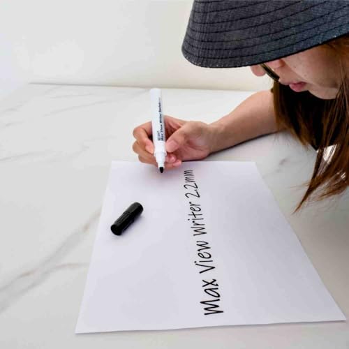 (Bullet Tip-2.2mm,PACK of 3,Black Water-Based ink) Max-View Writer Bold Writing Pen, Low Vision Assistive Writing Tool for Visual Impairment,Odorless,Non-Toxic,No Oil,Alcohol Free