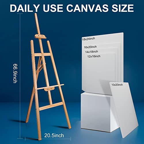 Stretched Canvases for Painting 12x16 Inch 7-Pack, 10 oz Triple Primed Acid-Free 100% Cotton Blank Canvas, Rectangular Canvas for Oil Paint Acrylics Pouring & Wet Art Media - size: 12"x16"(7-Pack), style: Studio