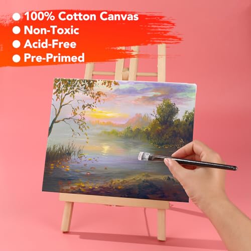 14 Packs Stretched Canvas for Painting, MultiSize 12x16, 10x12, 8x10, 5x7, 8x8, 6x6, 4x4 (2 of Each), Primed Blank Canvas for Oil, Acrylic Paint,for Beginner, Artist. - size: 14Pack-MultiSize Canvas
