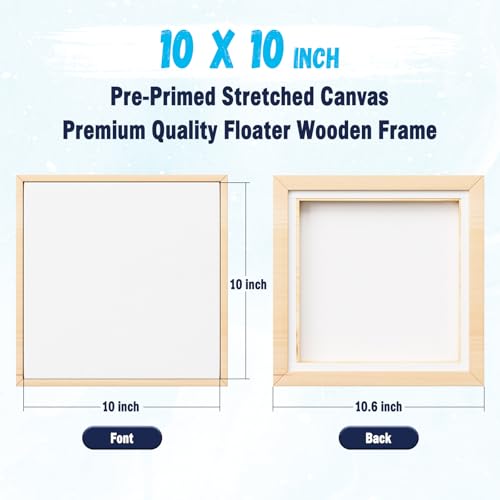 HANSILK Framed Canvas Wall Art - Mother Gifts, 10x10 Inch Blank Canvas with Wood Frame | DIY Custom Painting Kit for Couples, Home Décor & Romantic Handmade Crafts - size: 10*10-1
