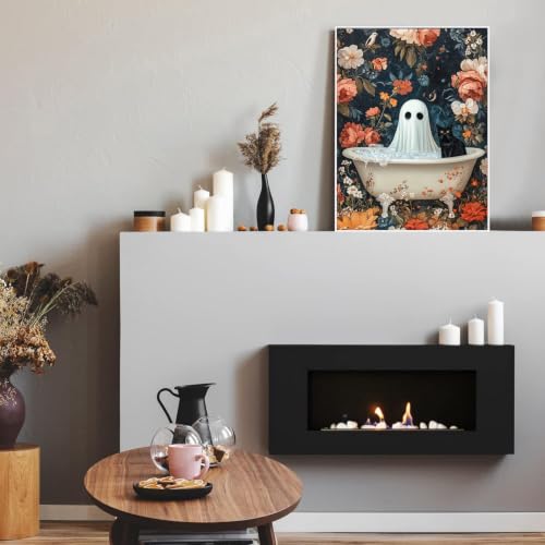 RYMILIE Halloween Diamond Art Kits for Adults Bathtub Ghost 12x16inch - color: DP00940