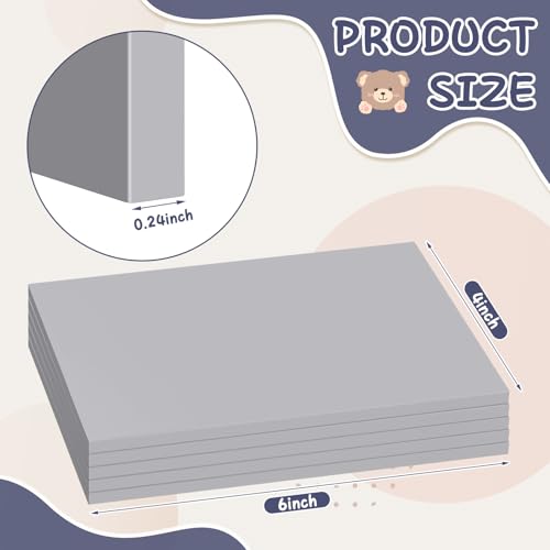 Frienda 30 Pcs 4" x 6" Rubber Linoleum Block for Printmaking,Grey - color: Grey