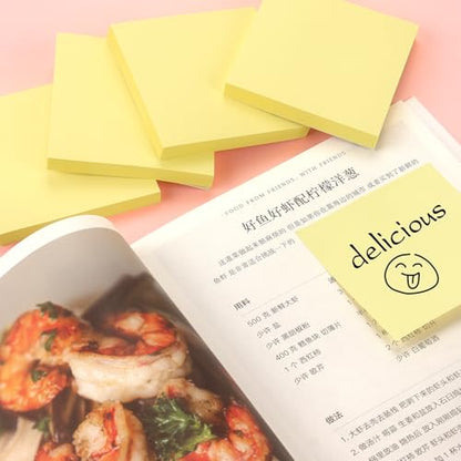 OSBOO Sticky Notes 3x3 with Bright Colors, 4 Pads 90 Sheets/Pad (Yellow) | Bright Yellow Self-Stick Notes Pads, 360 Sheets Total, Easy to Stick and Remove, Perfect for Office, School and Home - color: 4pads Yellow