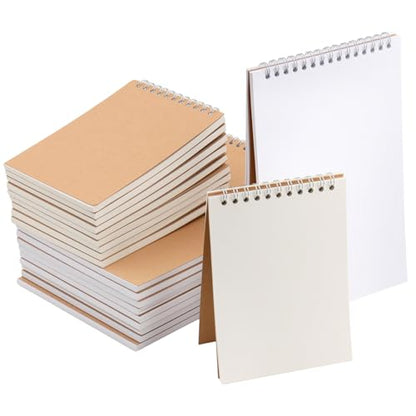 HEIHAK Set of 20 A5 A6 Sketch Notebooks, 120 Pages 60 Sheets Top Spiral Bound Pocket Sketchbooks, Small Spiral Notepads Sketch Pads Bulk for Drawing, Sketching, Painting, Writing, Crafting - size: A5 A6 120 Pages 20 PCS