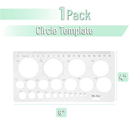 Mr. Pen- Circle Template, Circle Stencil - style: Circle Template, 1 pcs