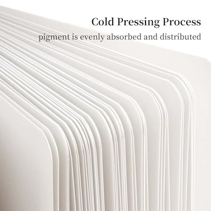 SEMLEART Watercolor sketchbook journal,6.5*6.5",110lb/230g(2Pack*44sheets) - size: 6.5×6.5in