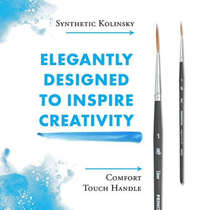 Princeton Aqua Elite Liner Brush, Synthetic, Short Handle, Size 1, 1 Count - size: Size 1