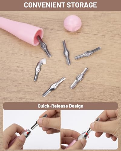 Linocut Tools Kit, Block Printing Kit, Stamp Carving Kit with 5 Soft Rubber Linoleum Blocks 4" x 6", Lino Cutting Tools, Brayer, 20 Transfer Papers, Carving Knife with 6 Blades