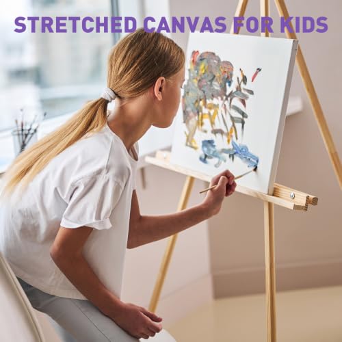 ESRICH 20x20 Stretched Canvas for Painting, 3 Pack Square Canvas for Painting Primed Acid-Free Framed Blank Canvas, Art Canvases for Beginners & Artists to Paint Oil, Acrylic, Pouring Painting. - size: 20x20in-3Pack