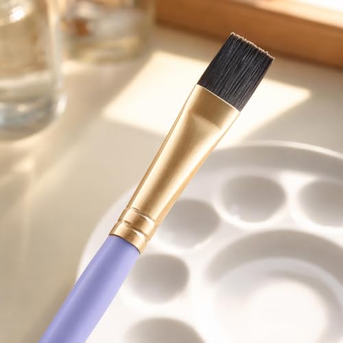 6-piece Mini Travel Watercolor Brush Set ，Oil or Acrylic Painting（Purple）