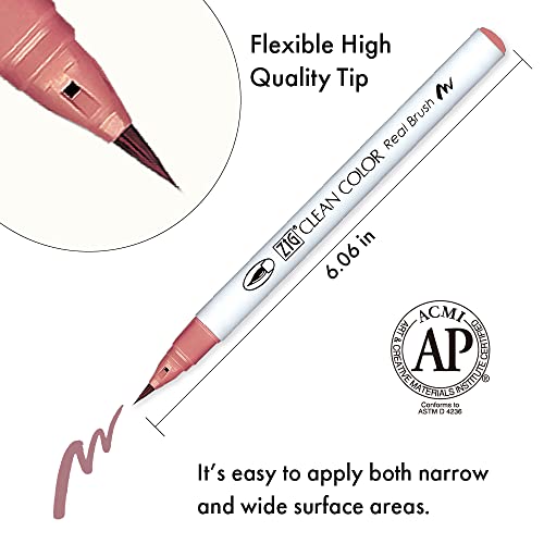 Kuretake ZIG CLEAN COLOR Real Brush 6 colors set Smoky Colors - style: 6 Smoky Color set