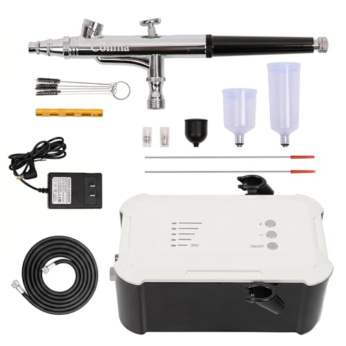 Colima Airbrush Kit with Air Compressor, 35 PSI 5 Pressure Levels Air Brush