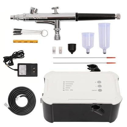 Colima Airbrush Kit with Air Compressor, 35 PSI 5 Pressure Levels Air Brush