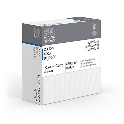 Winsor & Newton Professional Cotton Canvas, 4" x 4" Deep Edge - size: 4" x 4", style: Cotton Deep Edge