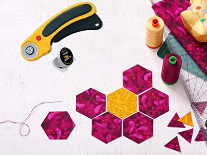 Ultima 28mm Rotary Cutter Blades – 10 Blades Per Pack – Fits Most Rotary Cutters Including Fiskars, Olfa, Martelli and TrueCut – Cuts Quilting Fabric, Leather, and More - size: 28mm