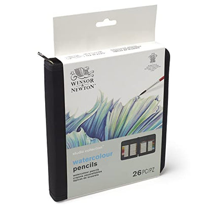 Winsor & Newton Studio Collection Artist Pencils, Watercolor Pencil Wallet, Set of 26 - style: 26 Watercolor Pencils