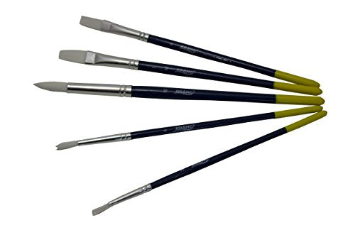 Prang Hobby Paint Brush Set, Assorted Sizes, 5 Brushes/Set, 1 Set - size: 5 Count (Pack of 1)