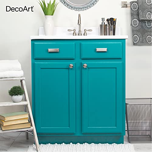 DecoArt Satin Enamels Acrylic Paint, 8 fl. oz Jar, Dark Denim (Pack of 1) - color: Dark Denim