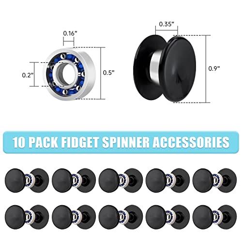 NiArt Fidget Spinner Silicone Resin Mold Kit, 5 Molds, 10 Bearings Set - size: 5 Molds (A) + 10 BLACK Bearings