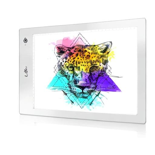 Rechargeable Tracing Light Box, LED Drawing Board for Kids Birthday Gift - color: SILVER, size: 10" x 15"