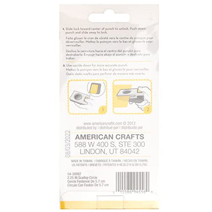 EK tools 2.25-Inch Scallop Circle Punch, Large, New Package, White