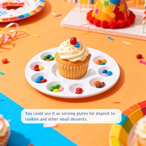 40Pcs Paint Tray Palettes, Art Plastic Paint Trays Watercolor Palette for Kids Painting Craft DIY School Project, Art Class, White Paint Holder, Paint Supplies