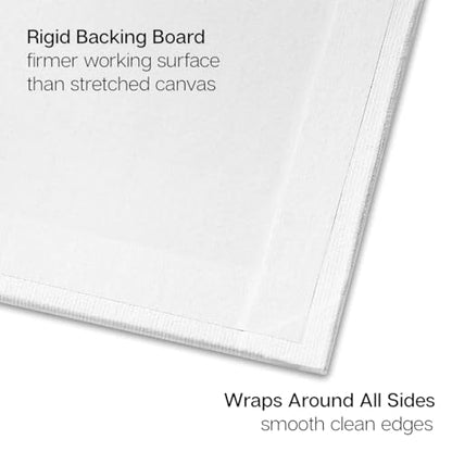 KINGART White Canvas Panel Set – Square, 8x8 Inch, 14-Pack – 100% Cotton, Pre-Primed Gesso Artist Boards for Acrylic, Oil, Sketching, & Mixed Media Painting - color: White, size: 8" x 8"