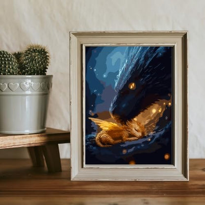BYGFHLYW Animal Dragon Paint by Numbers Kit for Adults Beginners 16x20In - color: PB321-1