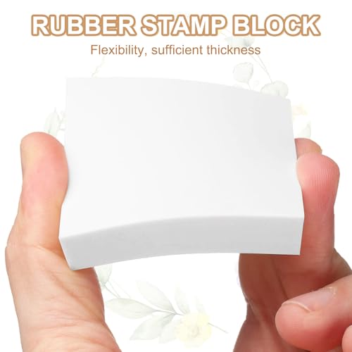PATIKIL 8Pcs 2X2" Rubber Carving Blocks, Soft Linoleum Art Carving Block Square Crafts Stamp Making for Printmaking Stamps Carving Supplies, White - color: White