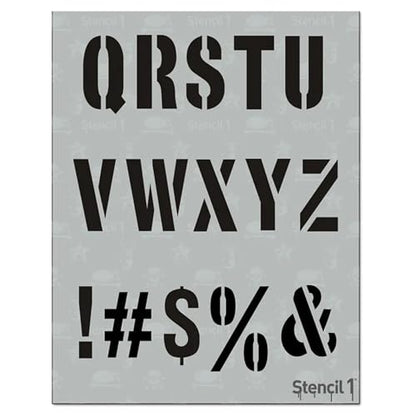 Stencil1 Industrial Font Stencil 2" Alphabet Letters Painting Art Craft - style: 2" Letters