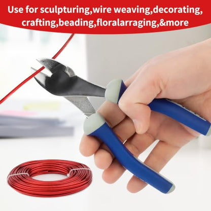 9 Gauge Aluminum Craft Wire, 52.5FT Bendable Armature Wire for Sculpting, Jewelry Making, DIY Crafting, Doll Making, Modelling, Bonsai Training(Red) - color: Red