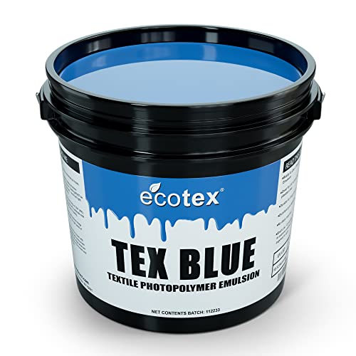 Ecotex Tex-Blue Pre-Sensitized Screen Printing Emulsion, Photo Emulsion,Qt | Premixed And Pre-Sensitized Photo Emulsion - No Diazo Needed, Compatible With Plastisol And UV Ink, 12 Month Shelf Life - Qt - size: Quart - 32 oz.
