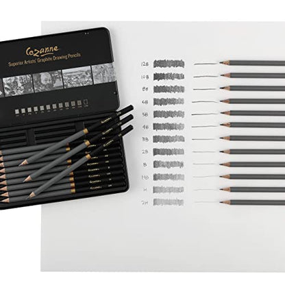 Creative Mark Cezanne Graphite Artist Drawing Pencil Set of 12 with 9x12 SoHo Urban Artist Sketchpad