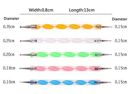 COMIART Ball Styluses Dotting Tool Set for Embossing Pattern Clay Sculpting,Nail Art