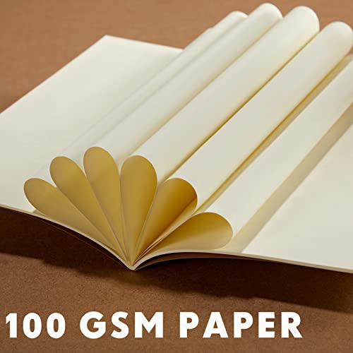 Mimorou 100 Pcs A5 Journals Notebooks Bulk,Brown,Unlined - color: Brown, style: Unlined