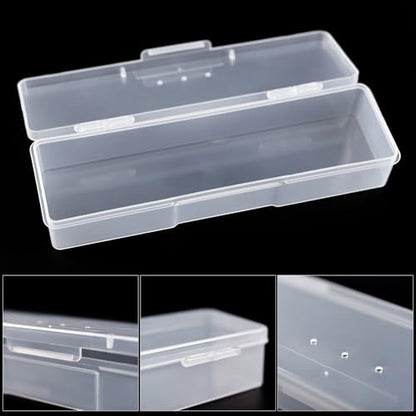 4Pcs Transparent Storage Boxes For Nail Tool Professional Pedicure Manicure Tools Set Plastic Nail Art Tool Box Storage Case Nail Supplies, White - color: 4PCS White