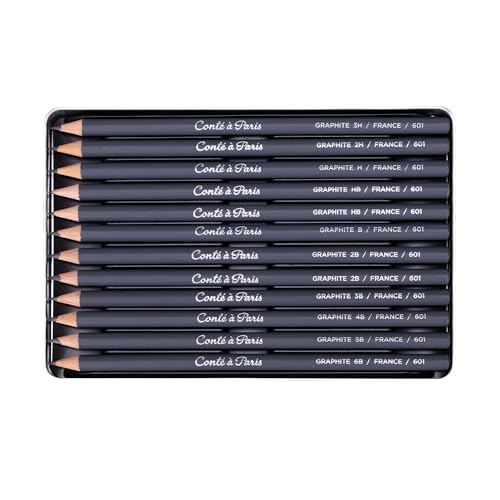 Conté à Paris 12 Count Assorted Graphite Pencil Drawing Set - style: 12 Count Assorted Graphite Pencil Drawing Set