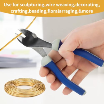 9 Gauge Aluminum Craft Wire, 52.5FT Bendable Armature Wire for Sculpting, Jewelry Making, DIY Crafting, Doll Making, Modelling, Bonsai Training(Tin Gold) - color: Tin Gold