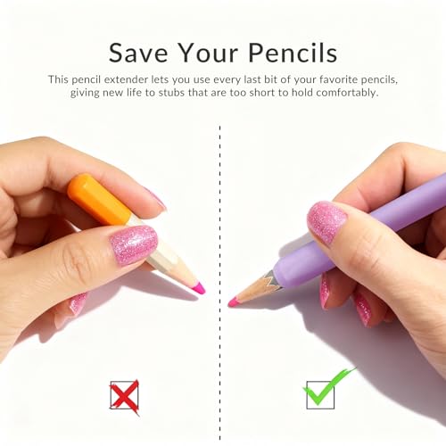 Art Set Bundle: 72 Premium Colored Pencils & 14 Macaron Pencil Extenders, Perfect for Adult Sketching, Writing and Art Drawing，Professional Art Supplies Set
