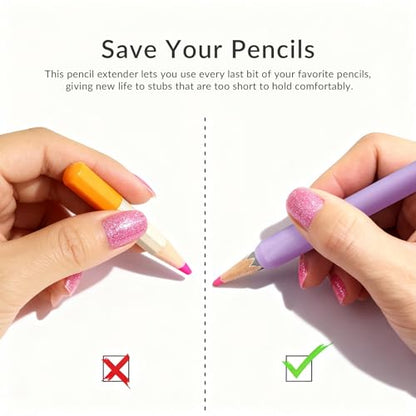 Art Set Bundle: 72 Premium Colored Pencils & 14 Macaron Pencil Extenders, Perfect for Adult Sketching, Writing and Art Drawing，Professional Art Supplies Set