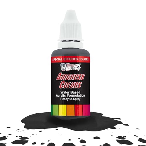 U.S. Art Supply Ready to Spray Special Effects Black Pearl Acrylic Airbrush Paint - 1oz Bottle, Professional Grade Non-Toxic Water-Based Colors for Vibrant & Permanent Results - color: Black Pearl, size: 1 Fl Oz (Pack of 1)