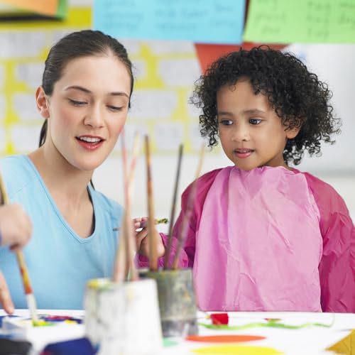 Kopokita Kids Art Smock, Toddlers Painting Apron Children Artist Smock - color: Pink