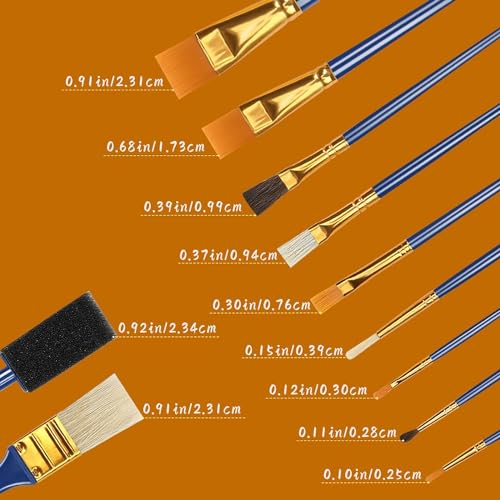 Halobios Painting Brushes, 25 All Purpose Paint Brushes Bulk Painting Brushes for Kids, Craft Paint Brushes for Acrylic Painting Oil Watercolor Gouache - size: 25-Mix