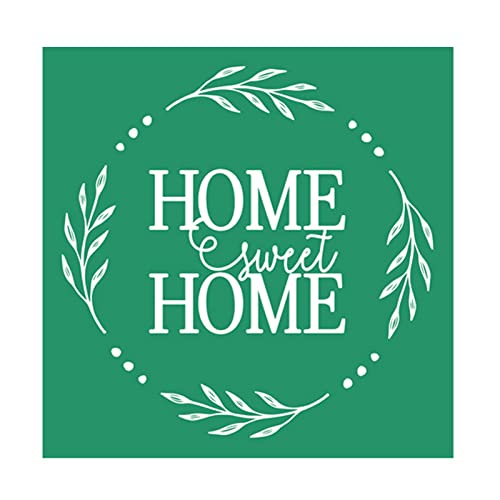 JAJADO Silk Screen Stencils Home Sweet Home Adhesive Stencils Reusable Chalk Mesh Transfers Screen Printing Stencils for Painting on Wood, T-Shirt, Front Porch Sign, DIY Home Christmas Decoration - color: home sweet home