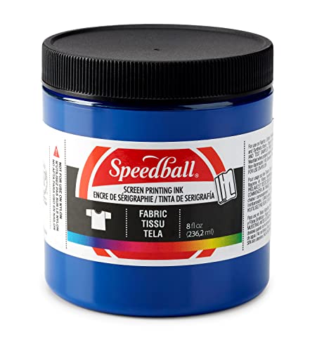Speedball 045650, 45650, Fabric Screen Printing Ink, 8 Fl oz., Process Cyan - color: Process Cyan, size: 8 fl oz