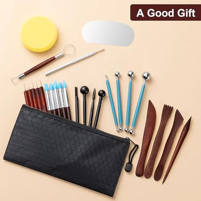 Amrules 27 Pcs Polymer Clay Sculpting Tools Kit for Adults, Red - color: Red-27Pcs