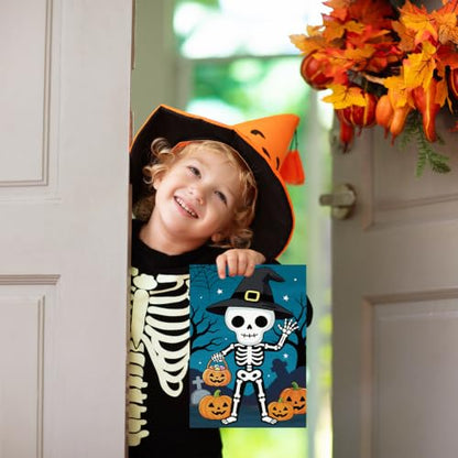 Louise Maelys 12 Pack Halloween Pre Drawn Canvas to Paint for Kids - color: Halloween