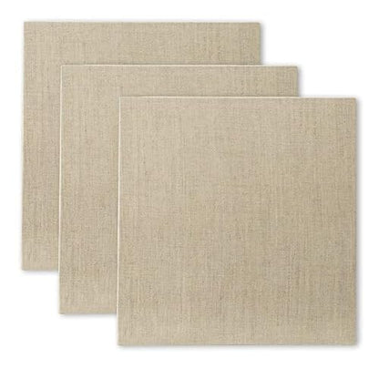 Senso Clear Primed Linen Panels - 12x12-3 Pack of Panels for Painting Oils, Acrylics, Pastels and More - size: 12x12"